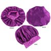 4 Pieces Women's Satin Rhinestone Sleeping Hat Night Sleep Cap Hair Care Salon Makeup Muslim Hijab Head Cover Bonnet Hat
