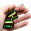HUANGENG Fly Tying Flat Peacocks Tinsel Spool Flat Metallic Fly Tying Tinsel Saltwater Flashing Fly Tying Materials Easy to Use