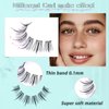 Obeyalash False Eyelashes Natural Look 10 Pairs False Lashes Strip Natural lashes Invisible Clear Thin Band Lightweight Fluffy Wispy Spiky 3D Volume Eye Lashes 7-10mm (M18)