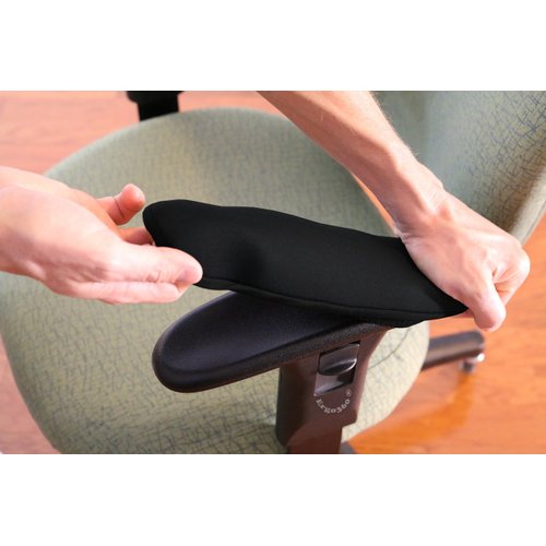 Ergo360 Soft Chair Arm Pad Covers Stretch Over Armrests 10.5" to 13" Long. Restore, Protect, and Cushion Chair Armrests. Complete Set of 2. Simple Installation.