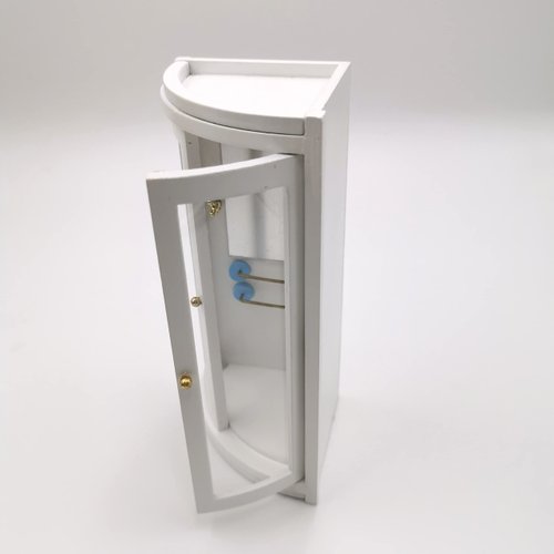 SXFSE Dollhouse Shower Room,1:12 Dollhouse Miniature Furniture Simulation White Bathroom Shower Room