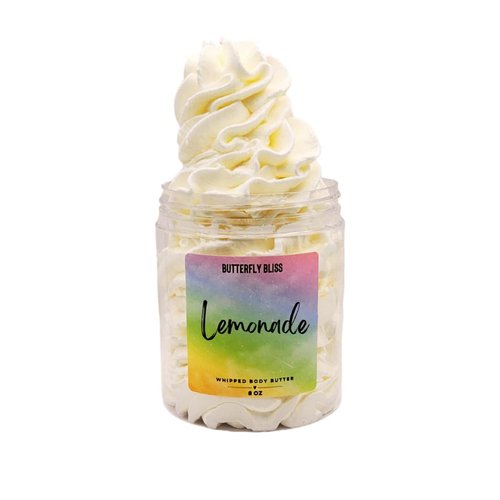 Lemonade Whipped Body Butter – Fresh Squeezed Lemon Scented Moisturizer for Dry Skin – Shea & Mango Butter Hydration – Natural Summer Skincare Gift – 8 oz Jar