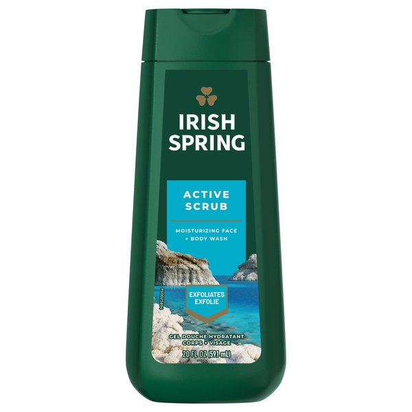 Irish Spring Active Scrub Body Wash for Men, 20 Oz