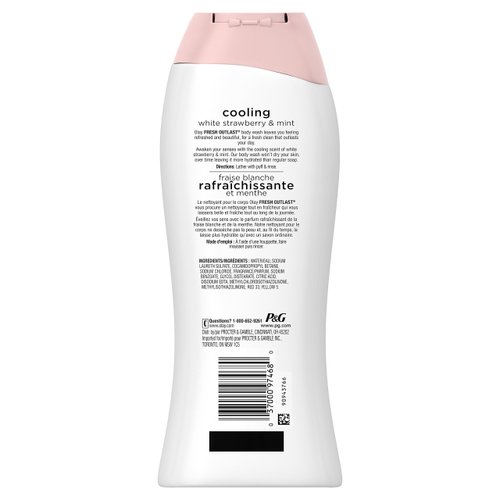 Olay Olay Fresh Outlast Body Wash, White Strawberry & Mint, 22 Fl Oz, 1 Pound