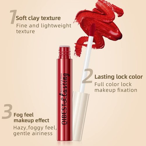 Pakivs 12Pcs Matte Liquid Lipstick Set, Dark Bright Red 24-hour Lip Gloss Kit Long-Lasting Waterproof Lip Stain Non-Stick Cup Not Lipgloss Set for Women