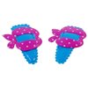 10 Pairs Girls' Hair Barrettes - Polka Dot Plastic Ribbons - Colorful Assortment.