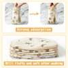 Zainpe 6Pcs Snap Muslin Cotton Baby Bibs Flowers Rabbits Patterns Infants Drooling Bib Soft & Absorbent Adjustable Burp Cloths Feeding Bibs for Newborns Girls Boys Toddlers Teething Eating 0-36 Months