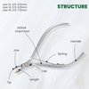 NGHIA Cuticle Nipper - D-06 JAW 12 | Stainless Steel | Durable and Sharp | Ergonomic Design | Grey Plated | Ideal for Salons and Home Use