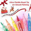 12 Colors Acrylic Paint Markers, 2x Ink Volume Flexible Brush Tip Acrylic Paint Pens, 5.5g High-capacity Strong Coverage for Rock Painting, Ceramic, Wood, Plastic, Canvas, Card, DIY Crafts