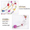 20 Pcs LED Flower Crowns Headbands - Light Up Headband for Women, Garlands Glowing Floral Wreath Crowns for Wedding Beach Party Birthday Cosplay