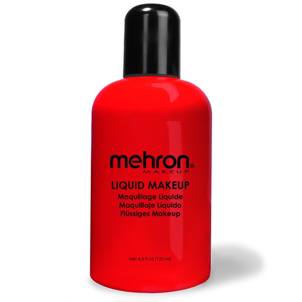 Mehron Makeup Liquid Makeup | Face Paint and Body Paint 4.5 oz (133 ml) (Red)