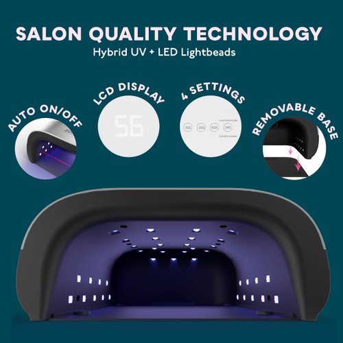 SUNUV SUN3 Professional UV Light for Nails, 48W LED UV Nail Lamp for Gel Nail Polish with 4-Timer and Sensor, 39 PCS LED Beads, Nail Dryer for Salon Home Gift for Woman Mom Girl