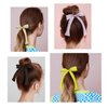 Hair Ribbon Ties Silk Bow Scrunchies Satin Cute Knotted Bowknot Hair Scrunchie Ribbons Tails Scarf Scrunchy Ponytail Holder Hair Bands Hair Elastic for Women Girls (10pcs)