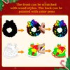 Garma 72Pcs Christmas Crafts Scratch Art for Kids, Rainbow Scratch Paper Christmas Ornaments Crafts Christmas Party Favors Toys Xmas Tree Ornaments Hanging Craft Art Kits