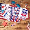JERCLITY 112 Pieces 8 Sheets 4th of July Nail Wraps for Short Nails Independence Day Nail Polish Strips Patriotic American Flag Nail Strips Self-Adhesive Nail Stickers with Nail File for Memorial Day
