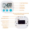 2 Pack Digital Kitchen Timer for Cooking Big Digits Loud Alarm Magnetic Backing Stand Cooking Timers for Baking White