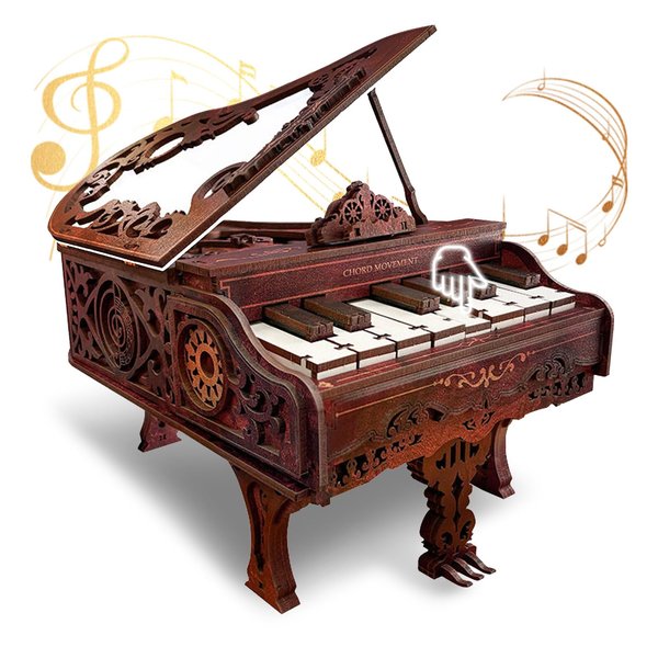 3D Wooden Puzzles for Adults,Playable Piano Model Kit,Magic Mechanical Wooden Piano,Building Puzzles 3D Wooden Puzzles for Adults Teen,Home Decor Unique Gift for Friends Hobbies Birthday Christmas