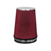RED 6" 152 mm Inlet Truck Cold Air Intake Cone Replacement Performance Washable Clamp-On Dry Air Filter (8" Tall)