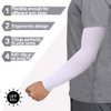 Arm Sleeves for Men and Women, Sleeves to Cover Arms for Men and Women, Gaming Sleeve, UV Protection Cooling Arm Sleeves, 6-Pairs Anti-Slip Compression Sun Sleeves for Outdoor Sports Black+White+Grey