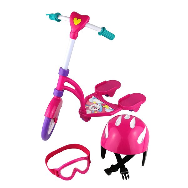 Click N' Play Doll Scooter & Helmet Set, Perfect For 18" Dolls