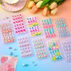 BOARDFEB 216Pcs 9 Pack Kids Press on Nails Grils Full Cover Short False Stick on Nail Tips for Kids Nail Art Decoration Christmas Birthday Valentine's Party Favors Gift(Gradient Style)