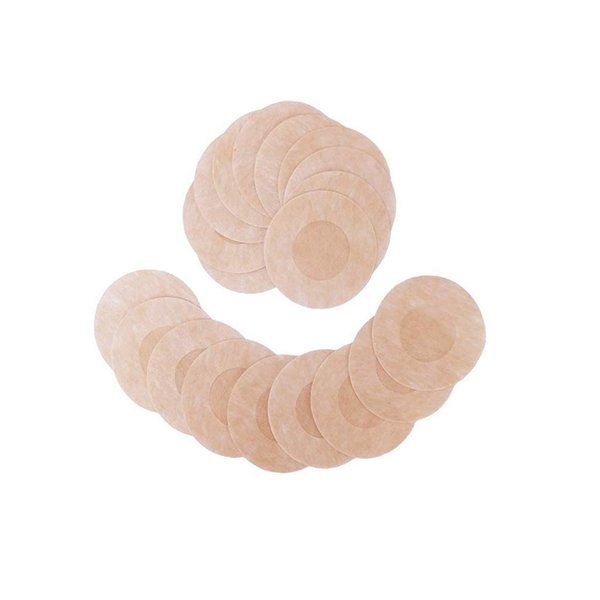 10 Pairs Round Disposable Non Woven Fabric Adhesive No Show Nipple Cover Patches Breast Petals Chest Pad