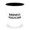 Musician Gifts For Coworkers, Badass Musician, Reusable Musician Shot Glass, Ceramic Cup From Team Leader