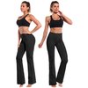 BUBBLELIME 29"/31"/33"/35"/37" 4 Styles Women's High Waist Bootcut Yoga Pants - Basic Nylon_Black L-31 Inseam