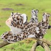 MaoGoLan Cheetah Stuffed Animals with Babies,4 Pcs Leopard Stuffed Animal for Girls,Mama and Baby Cheetah Plush,Leaopard Plush with 3 Cubs for Kids Birthday Gift