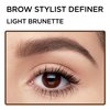 L'Oreal Paris Makeup Brow Stylist Definer Waterproof Eyebrow Pencil, Ultra-Fine Mechanical Pencil, Draws Tiny Brow Hairs and Fills in Sparse Areas and Gaps, Light Brunette, 0.003 Ounce (Pack of 2)