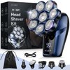 Head Shavers for Bald Men, 7D Magnetic Floating Head Shaver with 3 Modes, IPX7 Waterproof Electric Razor Grooming Kit, USB Rechargeable