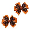 Jack-O-Lantern Toddler Hair Bow Set