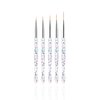 SQULIGT 5Pcs Nail Art Liner Brushes, Nail Gel Polish Painting Brush Set, Thin Nail Art Drawing Pen (7/9/11/15/18mm)
