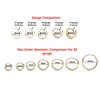 14k Gold Filled 20G Double Hoop Nose Ring for Single Piercing, 20 Gauge Small Thin 8mm Spiral Nose Jewelry for Women Men