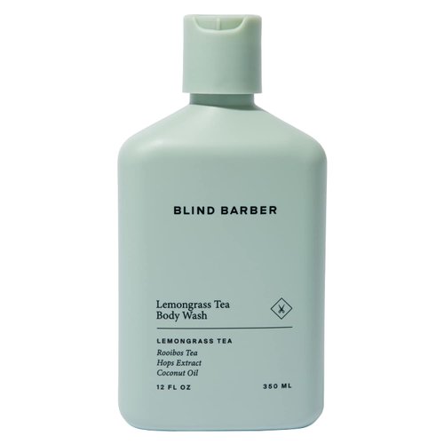 Blind Barber Lemongrass Tea Body Wash - Daily Sulfate-Free Body Wash for Men with Lemongrass Scent - Leaves Skin Clean & Hydrated - Paraben-Free, Cruelty-Free, No Artificial Dyes (12oz / 350ml)