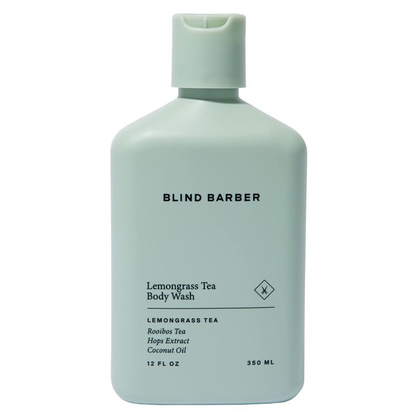 Blind Barber Lemongrass Tea Body Wash - Daily Sulfate-Free Body Wash for Men with Lemongrass Scent - Leaves Skin Clean & Hydrated - Paraben-Free, Cruelty-Free, No Artificial Dyes (12oz / 350ml)
