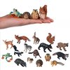 JOKFEICE Small Animal Figures for Kids, 16PCS Realistic Forest Animals Baby Figurines, Woodland Creatures Figurines, Educational Toys for Science Project Cake Party Decor