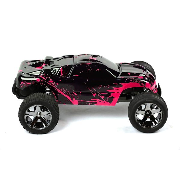 Custom Body Muddy Hot Pink Over Black Compatible for 1/10 Scale RC Car or Truck (Truck not Included) R-NR-01