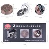 Brain Teaser Puzzle for Adults Puzzles Metal Hole Lock Adult Educational Toy Games for Adults Teens Educational Toy Gift (Bronze)