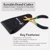 My Hair Tools Innovative Keratin Bond Cutter Used to cut the bonds of Keratin Hair Extensions - Must Have Multipurpose Hair Extension Tools Packed in Soft Rexene Pouch (Gold)