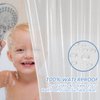 downluxe Waterproof Clear Shower Curtain Liner - PEVA Lightweight Plastic Shower Liner with 3 Magnets, Shower Curtains for Bathroom, 72" x 72", Clear