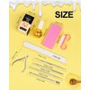 Nail File and Buffer with Cuticle Kit, MORGLES 3pcs Nail Files with 2pcs Nail Buffer Blocks, 5pcs Cuticle Trimmer Set, Milk and Honey Nail Cuticle Oil, Nail Care Kit for Women