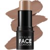 FOCALLURE Cream Contour Stick, Matte Bronzer Stick, Professional Face Shaping & Contouring Stick Makeup, Easy to Apply with Buildable Coverage, Long Lasting & Waterproof, MOCHA