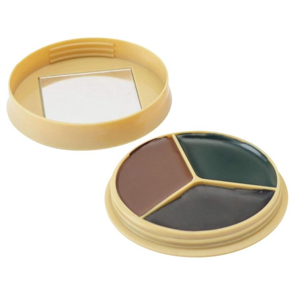 HME Camo Face Paint Kit with Mirror - Long-Lasting Non-Glare Easy-to-Use Concealment Makeup for Hunting in Compact Case, 3 Colors