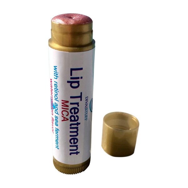 Diva Stuff Superior Lip Treatment-with Retinol and Sea Ferment, Mica Infused and Watermelon Flavor, Made in the USA -1 fl oz