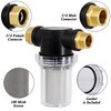 Twinkle Star Sediment Filter Attachment Line Water Hose Filter with 100 Mesh and 40 Mesh Screen, 2Pcs O-Ring, Garden Pressure Washer Inlet for RV Camping Car Wash Water Hose