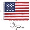 Universal Boat Flag Marine 16"x24" with 4 Boat Flag Pole Kits USA Flag with 50 Embroidered Stars American Boat Flag