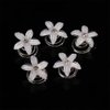 Vctitil 60 PCS Hair Clip Shining Hairgrips Twists Coils Flower Headwear Swirl Spiral Accessories Wedding Bridal Five Petals Flower Spiral Hairpins for Wedding