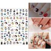 6 Sheets Cute Nail Art Stickers Cartoon Nail Decals 3D Self Adhesive Designer Nail Stickers Nail Art Supplies Mermaid Nail Stickers for Women Girls Nail Decoration Accessory (Princess)