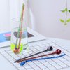 Color ME 10 pcs Metal Straw Spoons with 2 Cleaning Brushes, Reusable Drinking Spoon Straws for Iced coffee, Iced tea, Milkshake, Cocktail, Smoothies